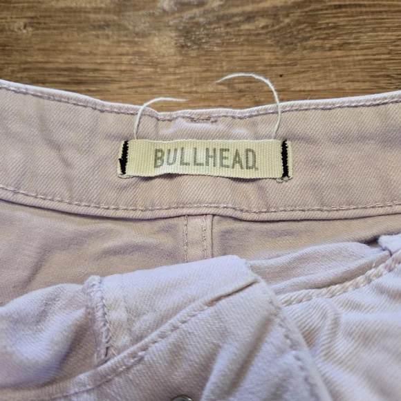 Bullhead Light Purple Jean Shorts Frayed Hem Distressed Size 11 - Picture 2 of 6
